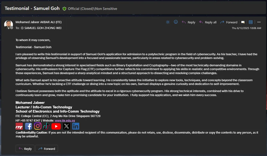 ITECC_Testimonial_From_Mr_Mohamed_Jabeer_Akbar_Ali